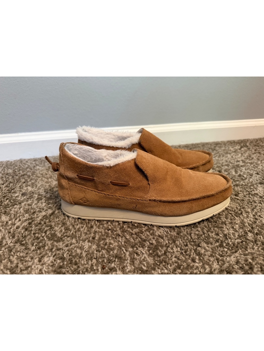 Sperry Moc Sider Suede Fleece Lined Shoes Women’s 9.5